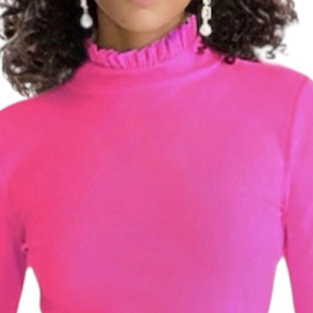 J crew Pink Ruffled Women's Top size L